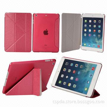 PU with PC Hard Cover Foldable Case for iPad Mini Retina (2)